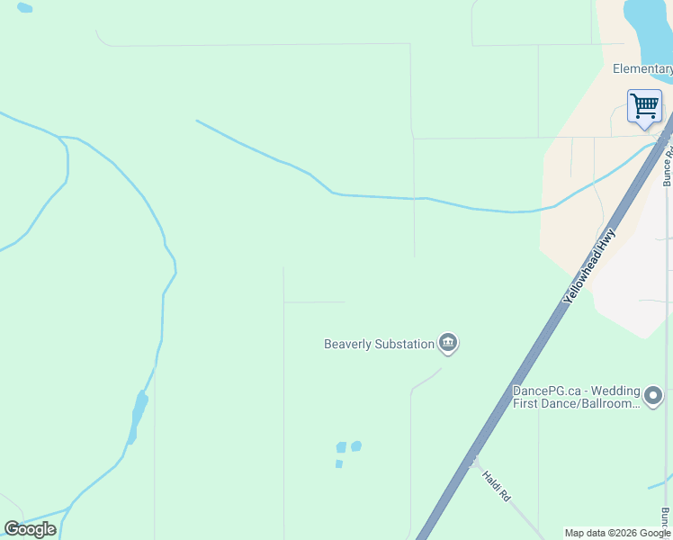 map of restaurants, bars, coffee shops, grocery stores, and more near 6588 Sindia Road in Prince George