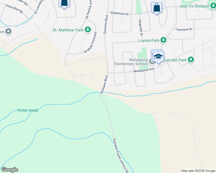 map of restaurants, bars, coffee shops, grocery stores, and more near 8195 Prince Edward Place in Prince George