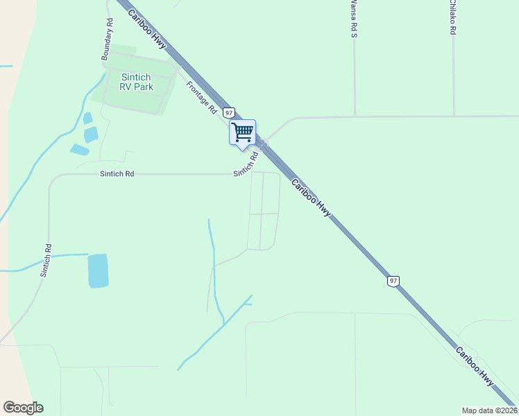 map of restaurants, bars, coffee shops, grocery stores, and more near 8680 Castle Road in Prince George