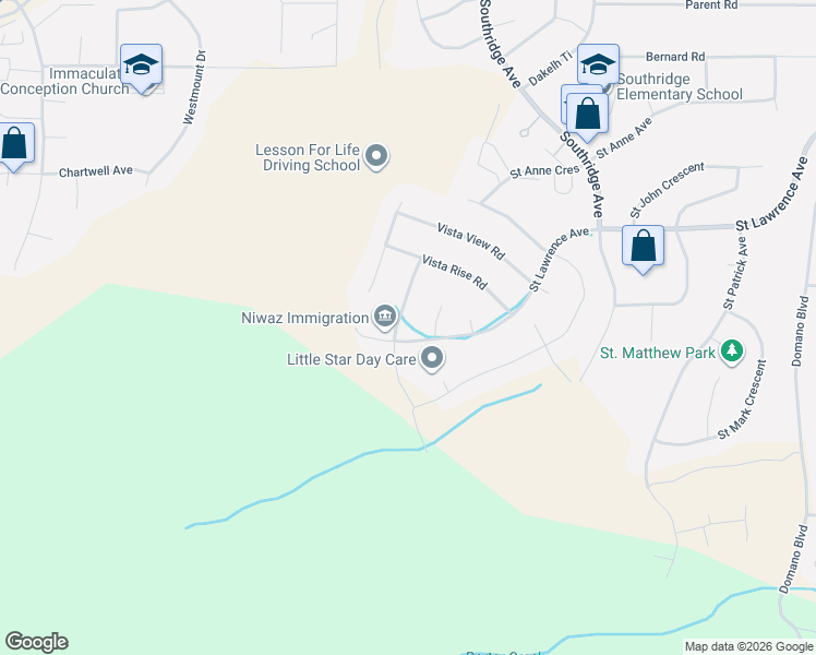 map of restaurants, bars, coffee shops, grocery stores, and more near 7688 Eastview Street in Prince George