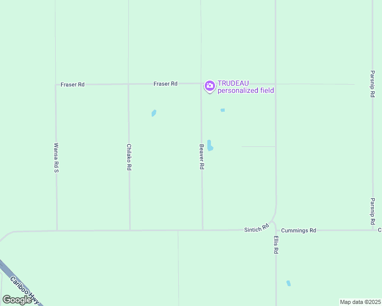 map of restaurants, bars, coffee shops, grocery stores, and more near 7825 Beaver Road in Prince George