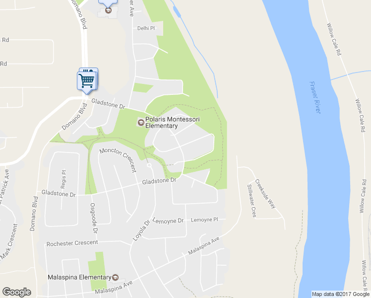 map of restaurants, bars, coffee shops, grocery stores, and more near 7207 Imperial Crescent in Prince George