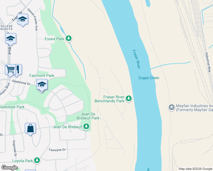 map of restaurants, bars, coffee shops, grocery stores, and more near 7118 Foxridge Court in CPG