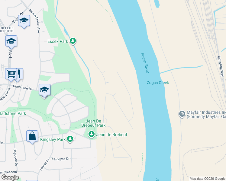 map of restaurants, bars, coffee shops, grocery stores, and more near 7118 Foxridge Court in CPG