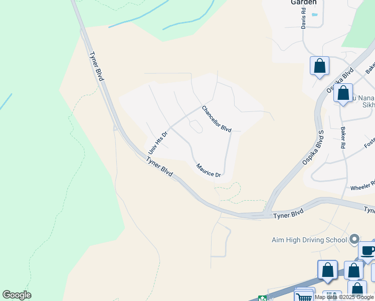 map of restaurants, bars, coffee shops, grocery stores, and more near 3075 Maurice Drive in Prince George