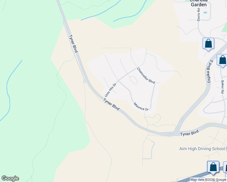 map of restaurants, bars, coffee shops, grocery stores, and more near Kenney Court in Prince George