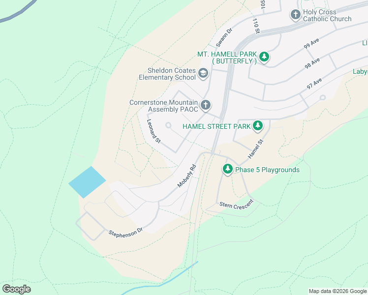 map of restaurants, bars, coffee shops, grocery stores, and more near 11225 Leonard Street in Grande Cache
