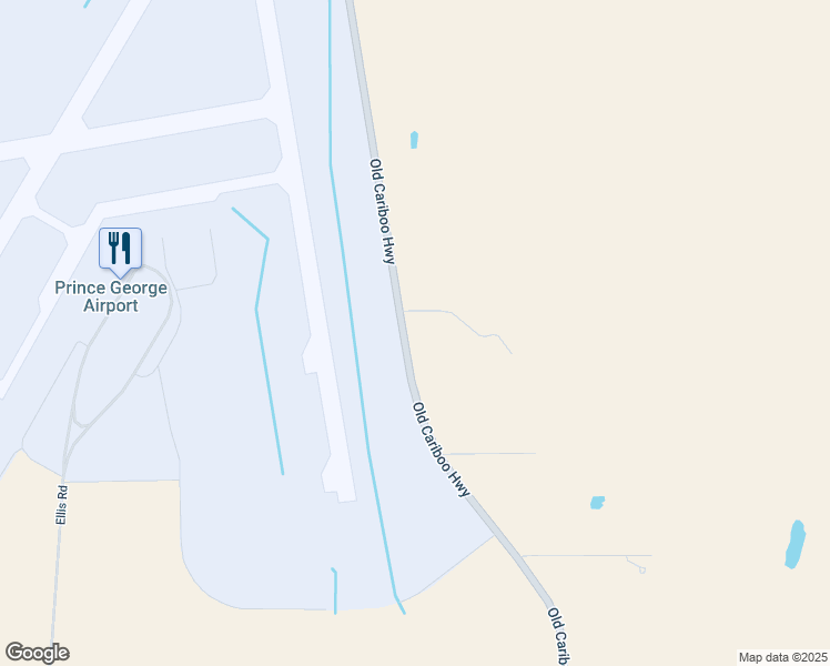map of restaurants, bars, coffee shops, grocery stores, and more near 4042 Old Cariboo Highway in Prince George