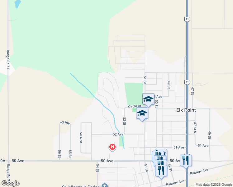 map of restaurants, bars, coffee shops, grocery stores, and more near 5418 Circle Drive in Saint Paul