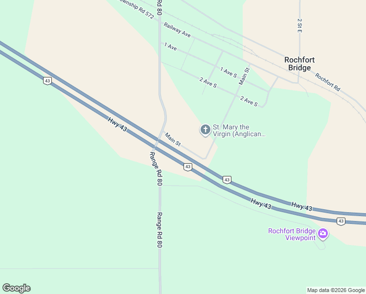 map of restaurants, bars, coffee shops, grocery stores, and more near Main Street in Lac Ste. Anne County