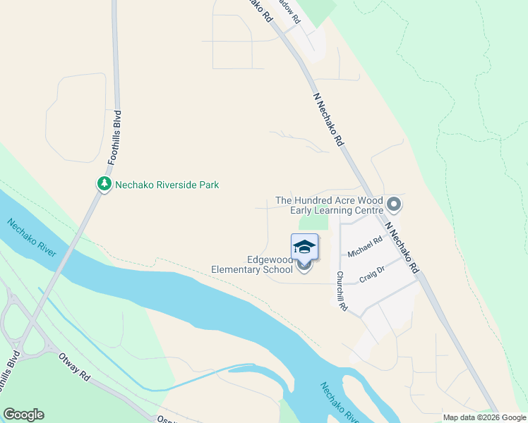 map of restaurants, bars, coffee shops, grocery stores, and more near Stringer Crescent in Prince George