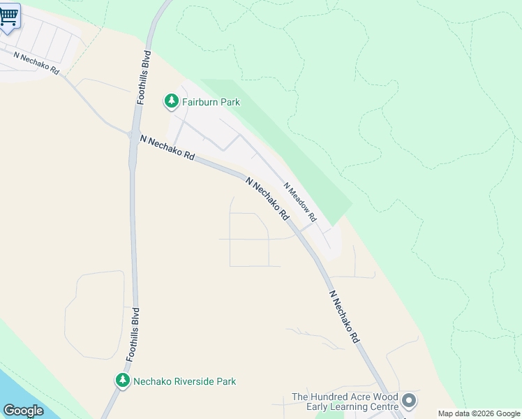 map of restaurants, bars, coffee shops, grocery stores, and more near 4750 Fossil Crescent in Prince George
