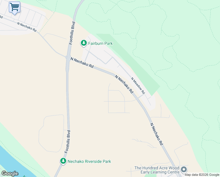 map of restaurants, bars, coffee shops, grocery stores, and more near 3308 Goodsir Place in Prince George