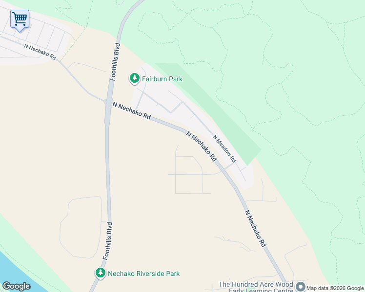 map of restaurants, bars, coffee shops, grocery stores, and more near 3354 Goodsir Place in Prince George