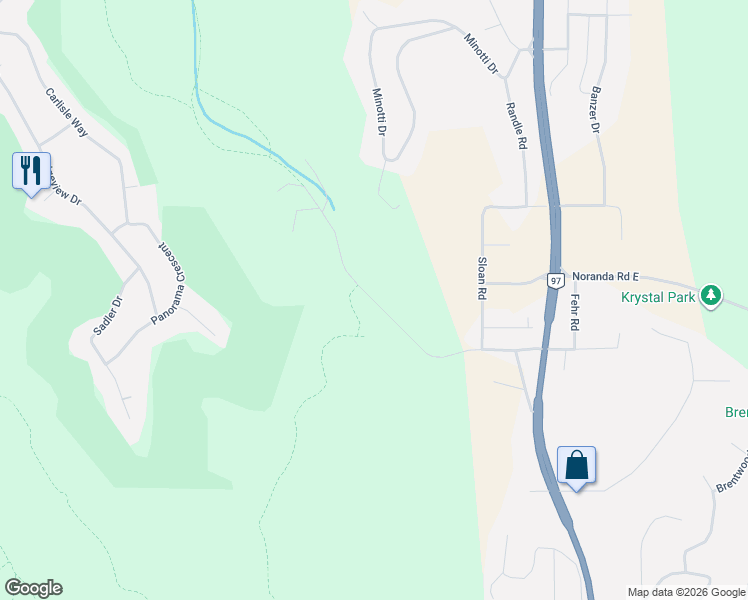 map of restaurants, bars, coffee shops, grocery stores, and more near 4929 Shamrock Road in CPG