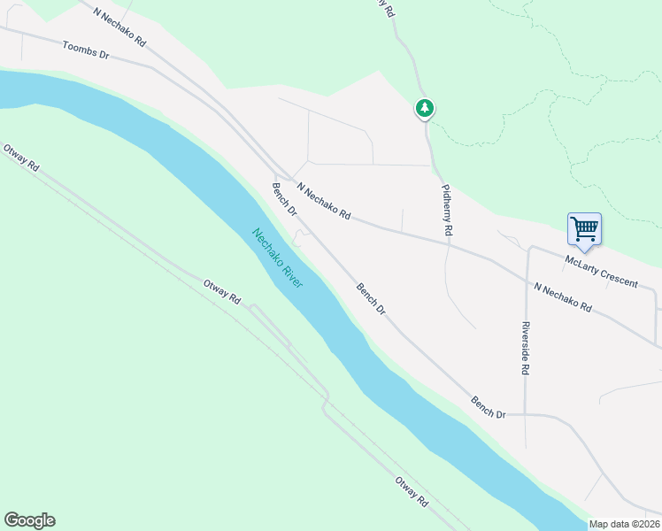 map of restaurants, bars, coffee shops, grocery stores, and more near 7047 Bench Drive in Prince George