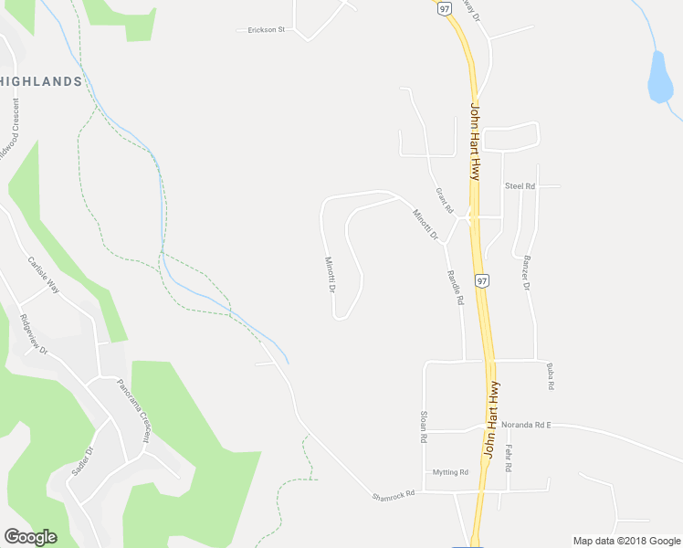 map of restaurants, bars, coffee shops, grocery stores, and more near 2839 Minotti Drive in Prince George