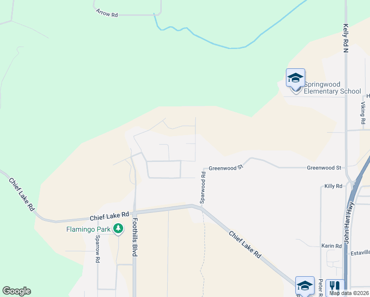 map of restaurants, bars, coffee shops, grocery stores, and more near 5245 Gable Pl in Prince George