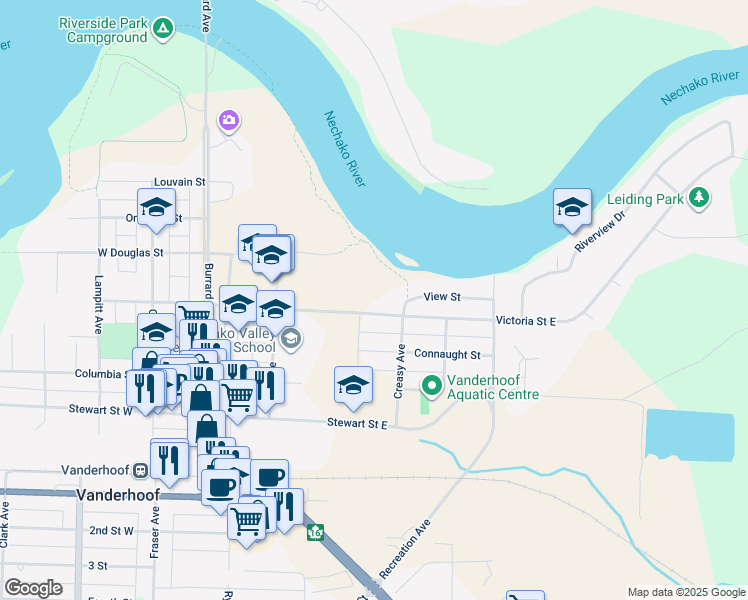 Vanderhoof BC Walk Score