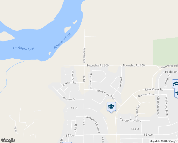 map of restaurants, bars, coffee shops, grocery stores, and more near 98 Harolds Hollow in Whitecourt