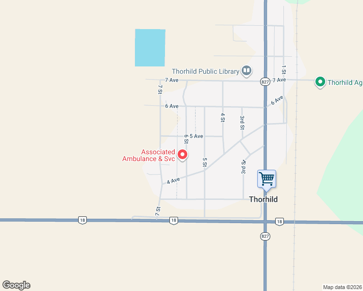 map of restaurants, bars, coffee shops, grocery stores, and more near in Thorhild
