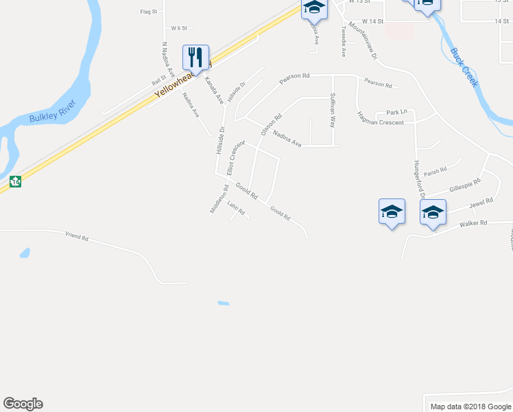 map of restaurants, bars, coffee shops, grocery stores, and more near 1985 Goold Road in Houston