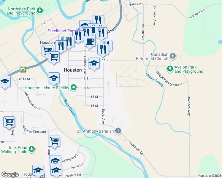 map of restaurants, bars, coffee shops, grocery stores, and more near 2200 Cataline Court in Houston