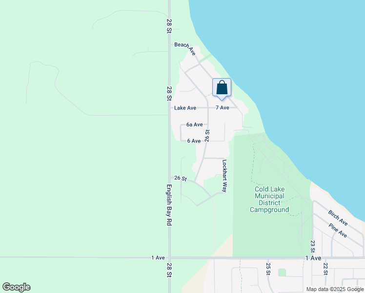 map of restaurants, bars, coffee shops, grocery stores, and more near 2616 6 Avenue in Cold Lake