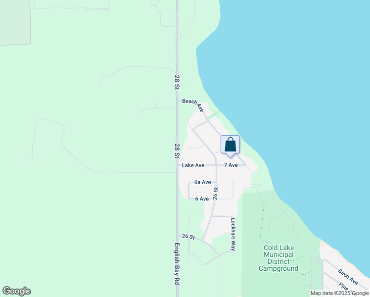 map of restaurants, bars, coffee shops, grocery stores, and more near 2613 Delta Road in Cold Lake