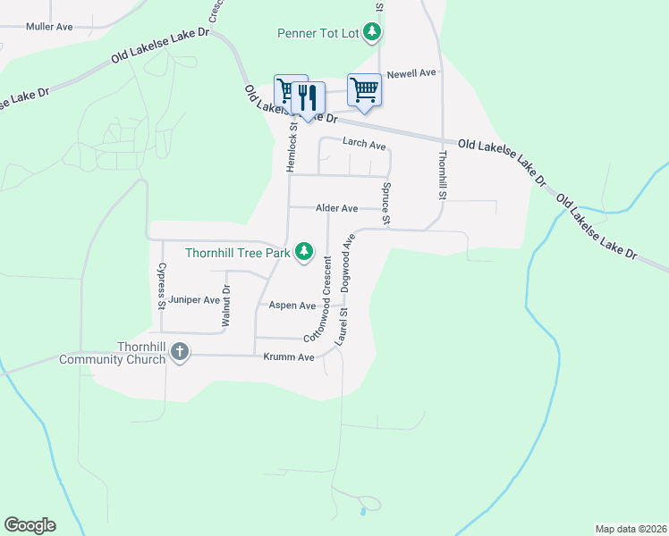 map of restaurants, bars, coffee shops, grocery stores, and more near 3561 Cottonwood Crescent in Kitimat-Stikine