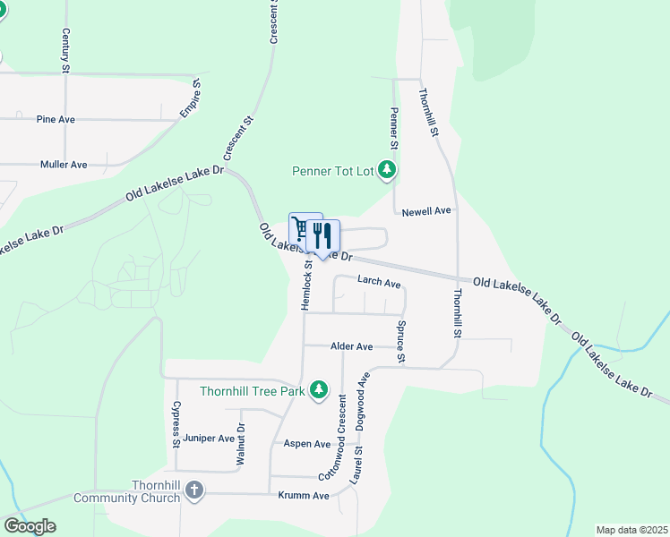 map of restaurants, bars, coffee shops, grocery stores, and more near 3616 Larch Avenue in Kitimat-Stikine