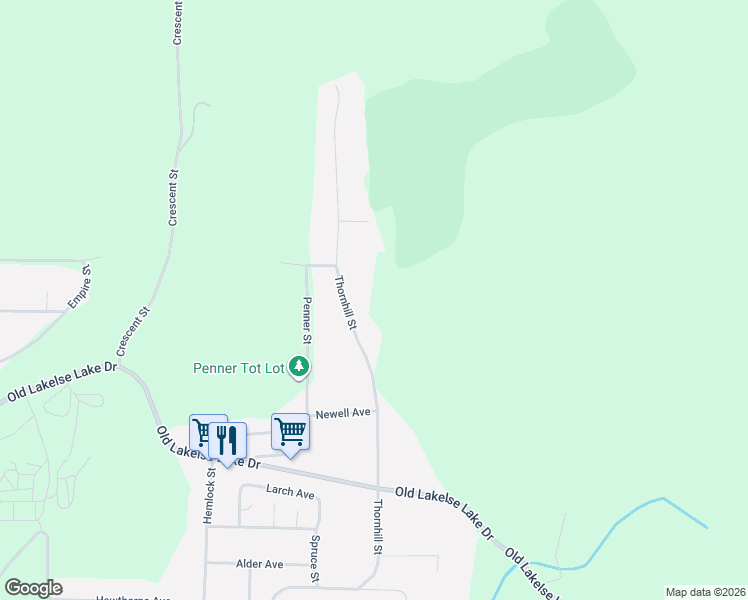 map of restaurants, bars, coffee shops, grocery stores, and more near 2670 Thornhill Street in Kitimat-Stikine