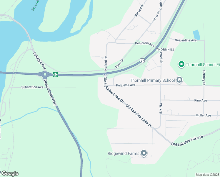 map of restaurants, bars, coffee shops, grocery stores, and more near 3992 Old Lakelse Lake Drive in Kitimat-Stikine