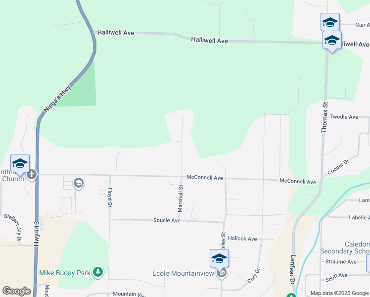 map of restaurants, bars, coffee shops, grocery stores, and more near 3820 Marshall Street in Terrace