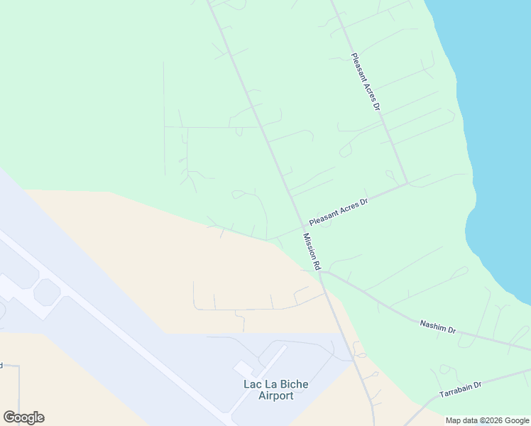 map of restaurants, bars, coffee shops, grocery stores, and more near 67062 Mission Road in Lac la Biche