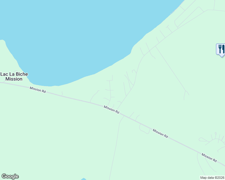 map of restaurants, bars, coffee shops, grocery stores, and more near Tarrabain Crescent in Lac la Biche