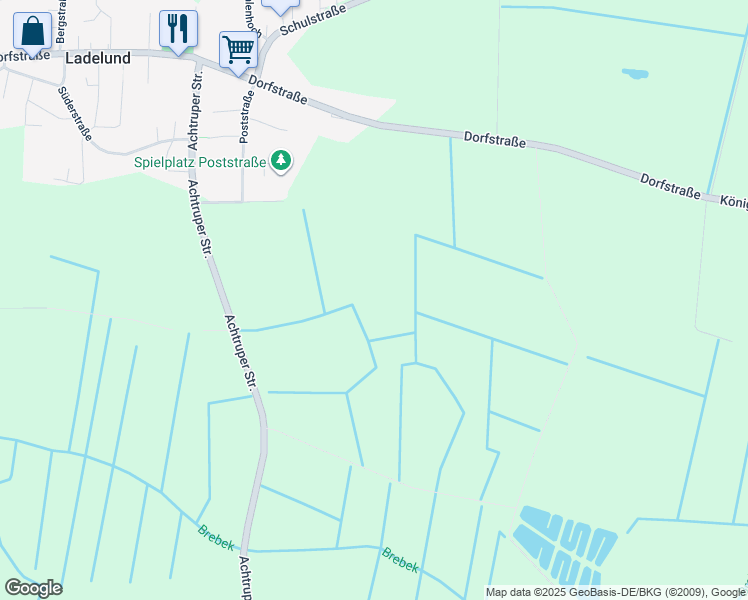 map of restaurants, bars, coffee shops, grocery stores, and more near in Westre