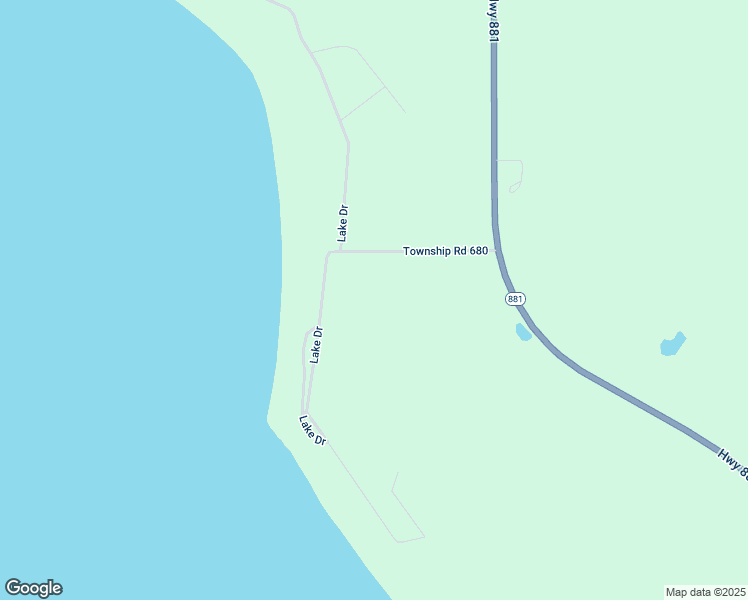 map of restaurants, bars, coffee shops, grocery stores, and more near Lake Drive in Lac la Biche