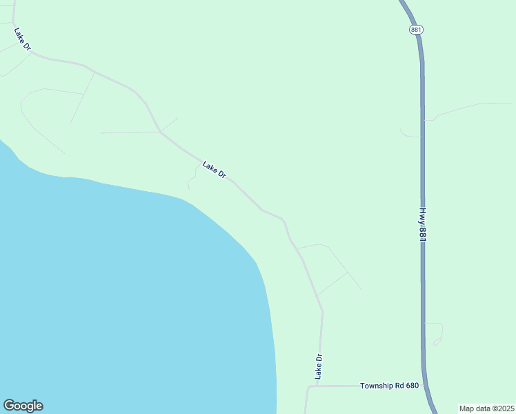 map of restaurants, bars, coffee shops, grocery stores, and more near Lake Drive in Lac La Biche