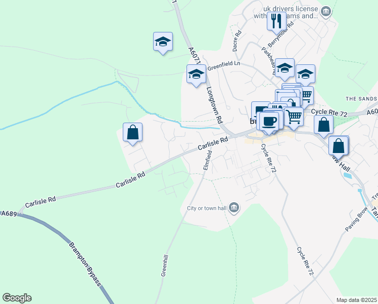 map of restaurants, bars, coffee shops, grocery stores, and more near in Cumberland