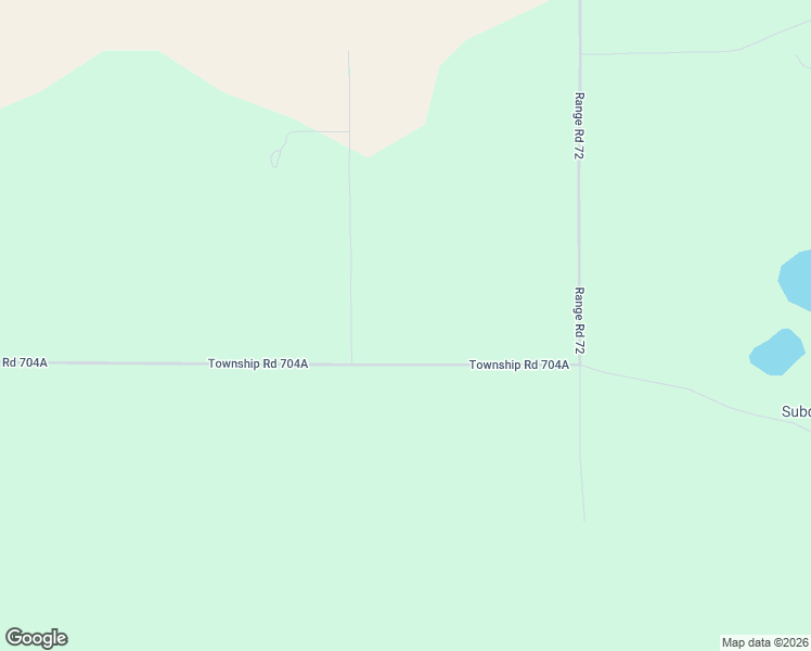 map of restaurants, bars, coffee shops, grocery stores, and more near 72030 Township Road 704A in Grovedale