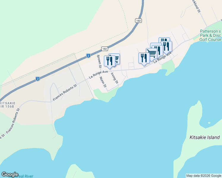 map of restaurants, bars, coffee shops, grocery stores, and more near 207 La Ronge Avenue in La Ronge