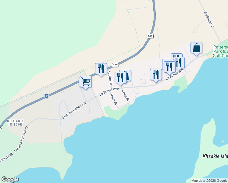 map of restaurants, bars, coffee shops, grocery stores, and more near 207 La Ronge Avenue in La Ronge