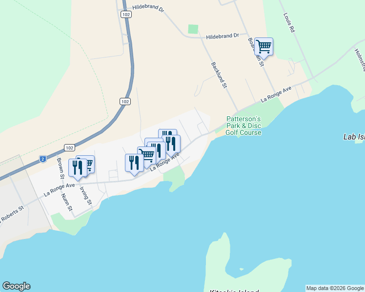 map of restaurants, bars, coffee shops, grocery stores, and more near 816 La Ronge Avenue in La Ronge