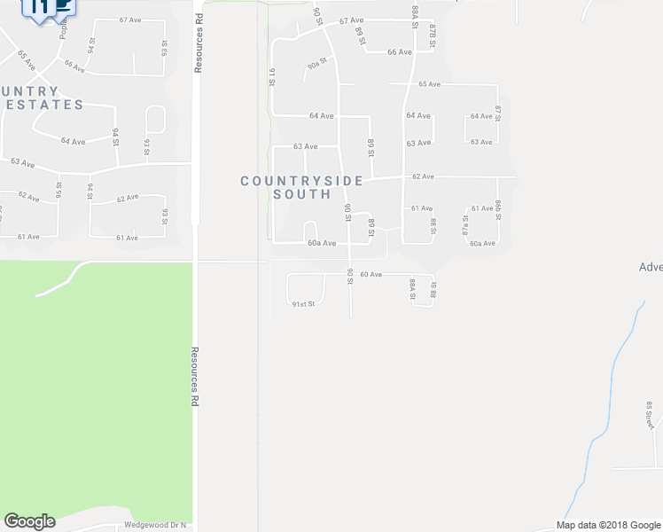 map of restaurants, bars, coffee shops, grocery stores, and more near 9014 60 Avenue in Grande Prairie
