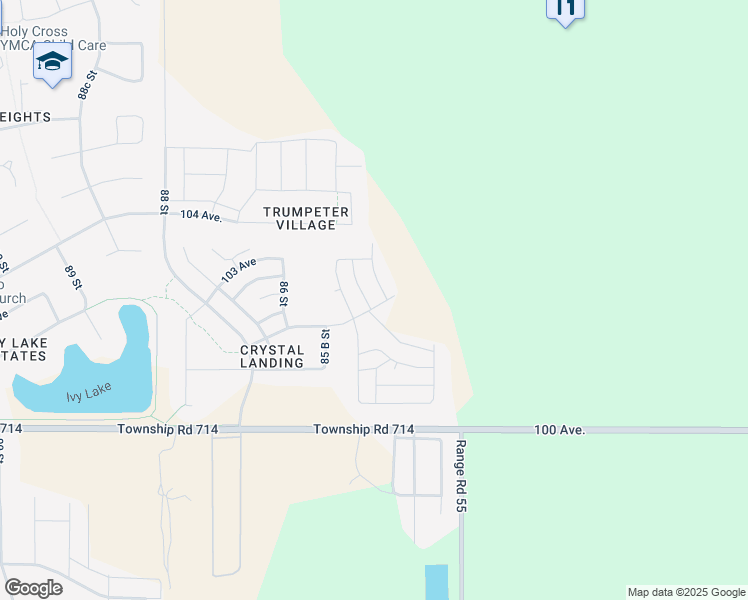 map of restaurants, bars, coffee shops, grocery stores, and more near 10252 85 Street in Grande Prairie