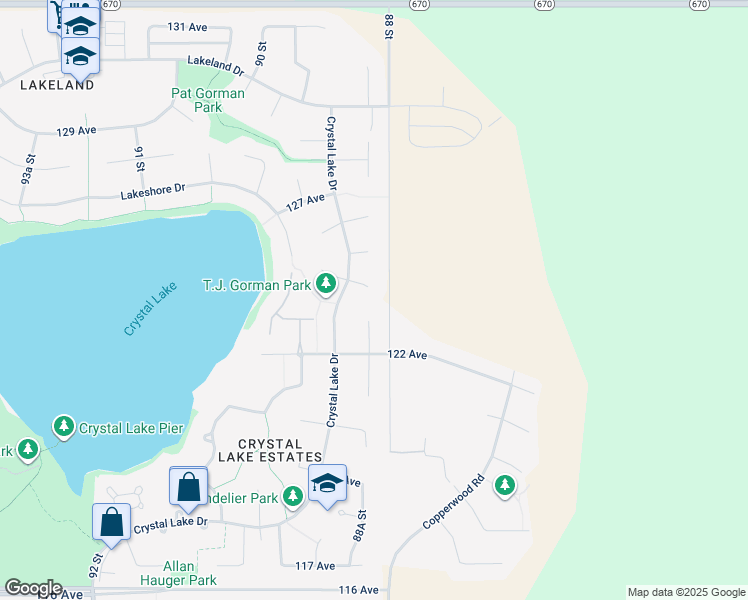map of restaurants, bars, coffee shops, grocery stores, and more near 8801 124 Avenue in Grande Prairie