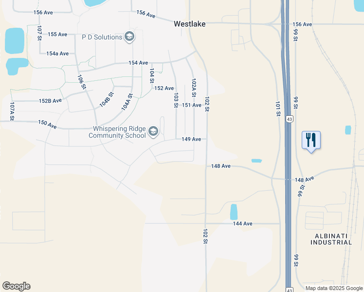 map of restaurants, bars, coffee shops, grocery stores, and more near 10302 B 148 Avenue in Grande Prairie