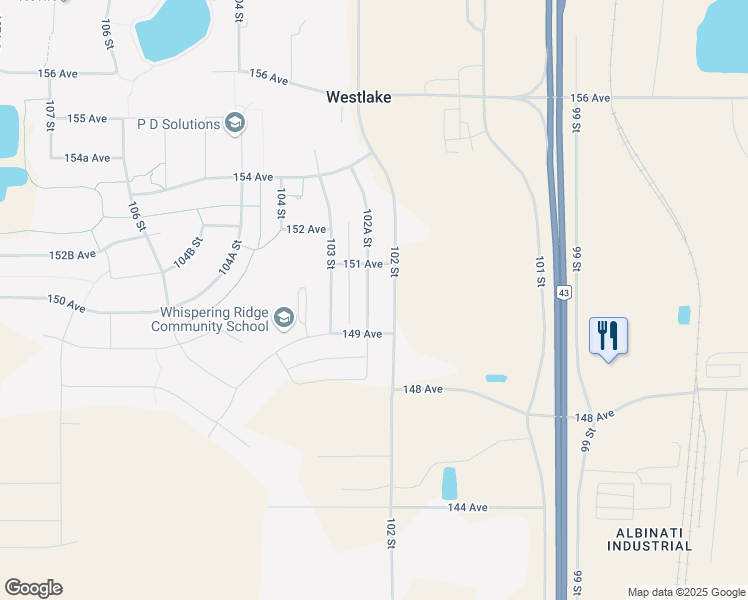 map of restaurants, bars, coffee shops, grocery stores, and more near 14923 102A Street in Grande Prairie