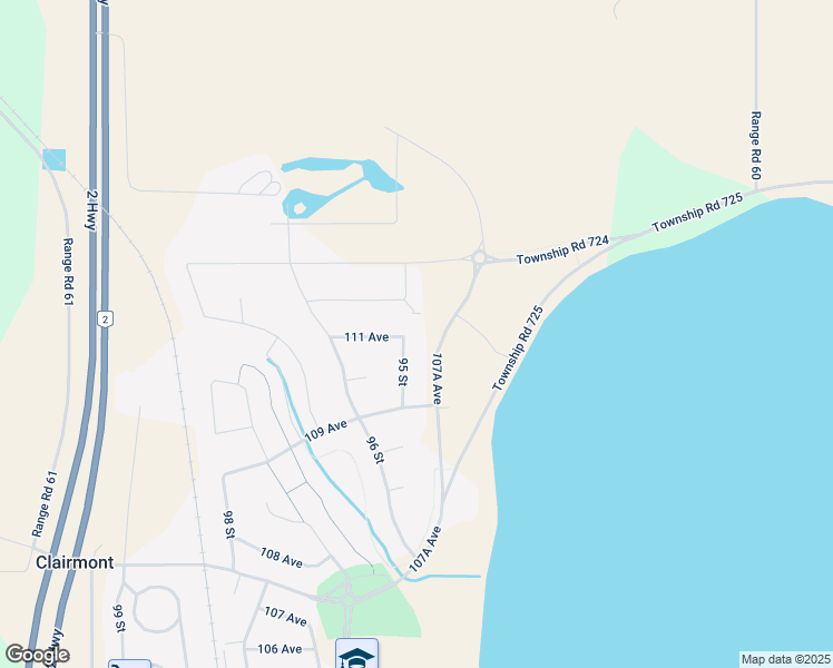map of restaurants, bars, coffee shops, grocery stores, and more near 11017 95 Street in Clairmont